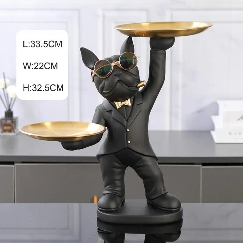 Sculpture Bulldog Français: Un Charme Unique Pour Votre Déco Gris One PETS-TOP