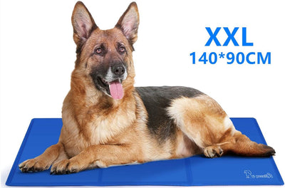 Tapis Rafraichissant Chien Plus Durable Mise A Niveau Tissu Oxford+Pvc D'Epaisseur 0.4Mm Tapis De Refroidissement Automatique Pour Animaux De Compagnie 50*65cm One PETS-TOP