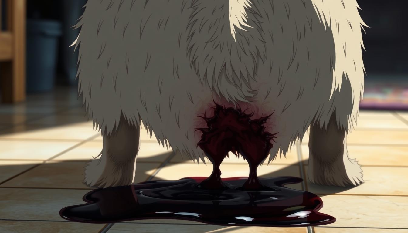sang dans les selles chien
