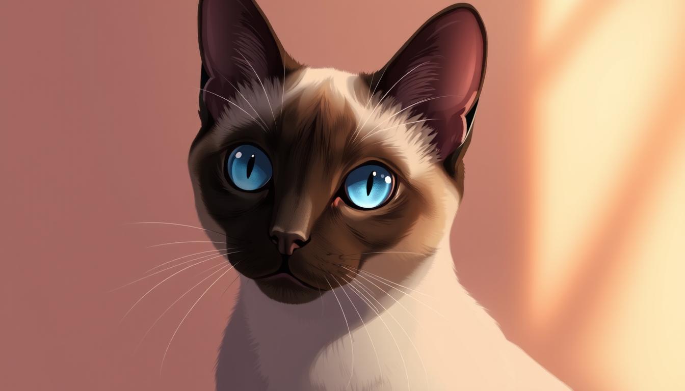 Chat siamois élégant