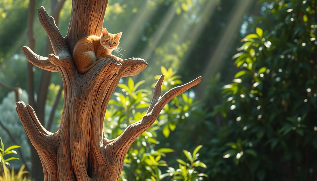 Arbre à chat en bois flotté