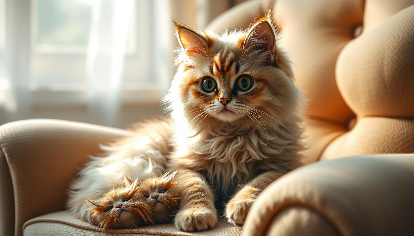 Chat Selkirk Rex au pelage bouclé