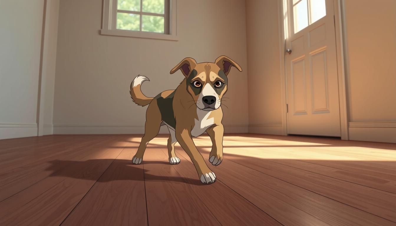 chien stressé pendant l'absence du maître
