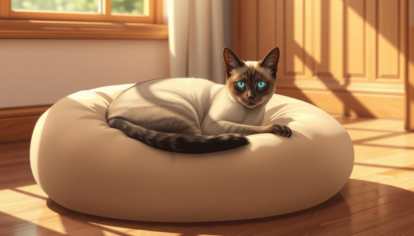 coussin confortable pour chat siamois