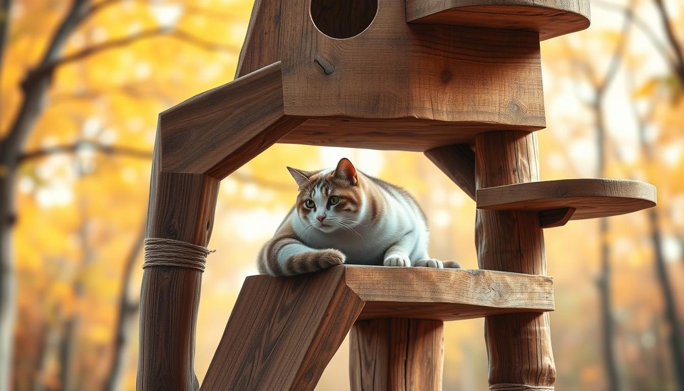Arbre à chat design bois : confort pour votre chat 🐱 - One PETS-TOP