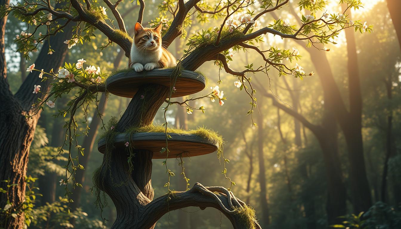 Arbre à chat design naturel : confort et style pour votre chat 🐱 - One PETS-TOP