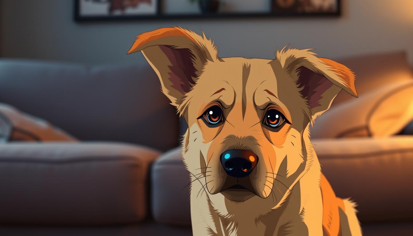 chien anxieux lors d'une séparation