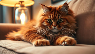 Découvrez notre Maine Coon Roux : confort et bien-être 🐱❤️ - One PETS-TOP