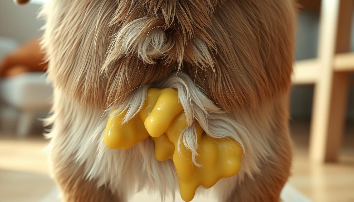 chien diarrhée jaune glaireuse