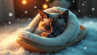 Chat Snowshoe confortable