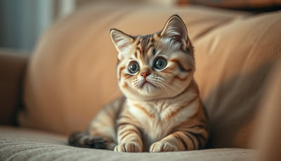 Chat Scottish Fold aux oreilles pliées