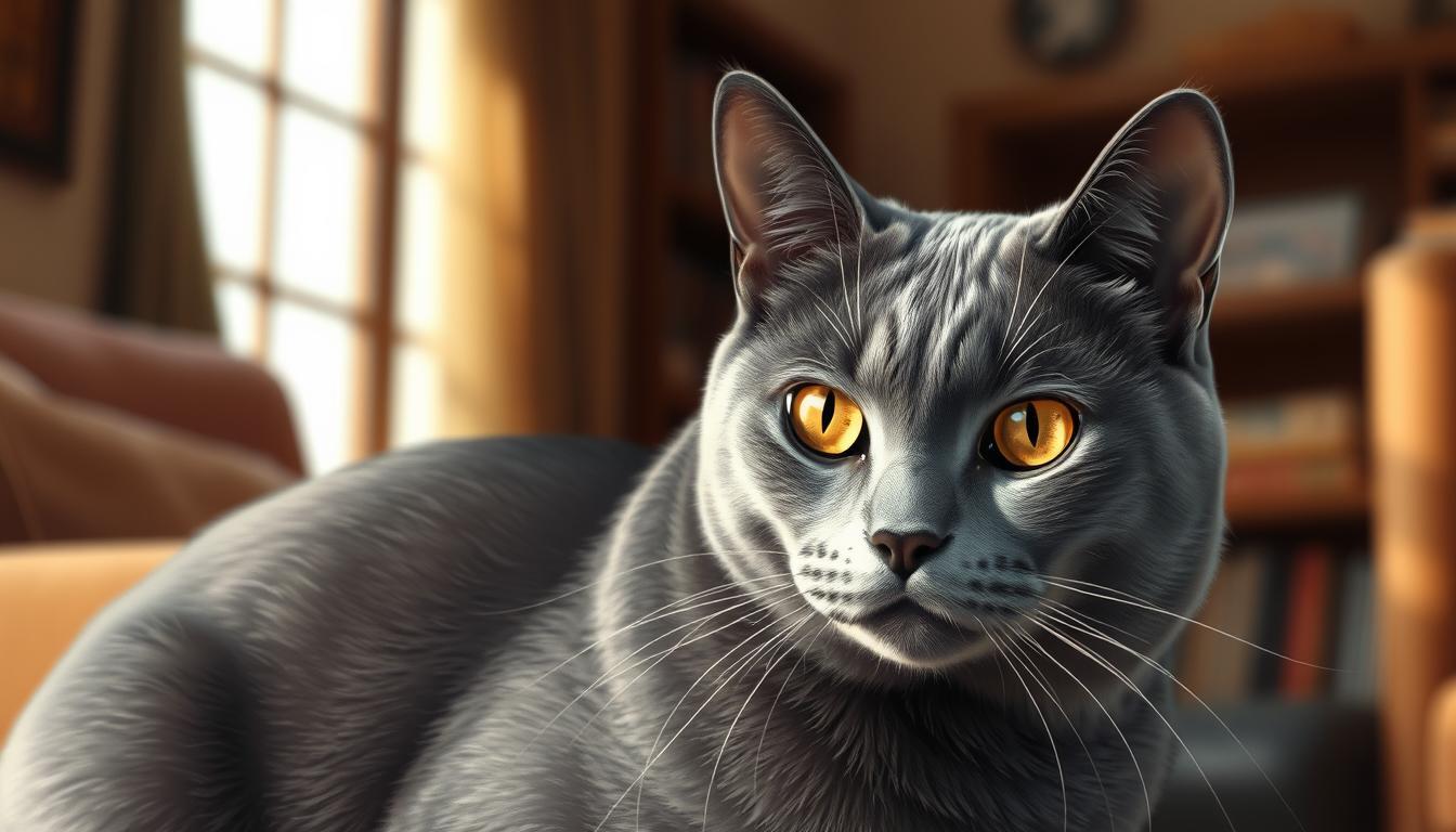 Tout sur la race chat gris : histoire & comportement 🐱
