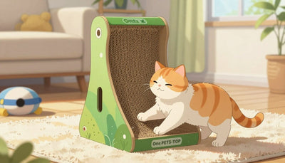 Votre chat adore notre griffoir en carton pour chat ! 🐱❤️ - One PETS-TOP