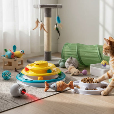 Jouets & Stimulation chat – Jeux interactifs, éducatifs et anti-ennui - One PETS-TOP