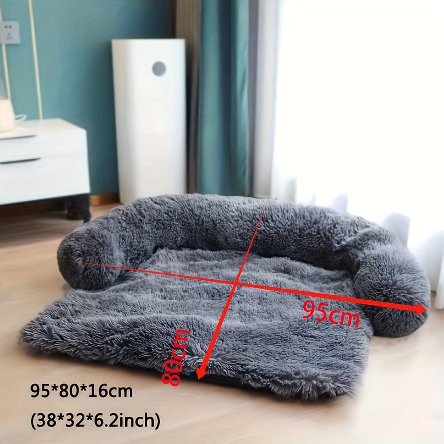 1pc pet sofa protective plush dog cushion sofa cat and dog sofa bed with soft neck cushion, dual-purpose pet bed dog sofa bed, dog sofa cushion universal for all seasons suitable for large, medium and small cats and dogs One PETS-TOP