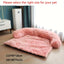 1pc pet sofa protective plush dog cushion sofa cat and dog sofa bed with soft neck cushion, dual-purpose pet bed dog sofa bed, dog sofa cushion universal for all seasons suitable for large, medium and small cats and dogs Pink / L-115x95x18cm/(51.2x41.3x7)in One PETS-TOP