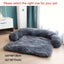 1pc pet sofa protective plush dog cushion sofa cat and dog sofa bed with soft neck cushion, dual-purpose pet bed dog sofa bed, dog sofa cushion universal for all seasons suitable for large, medium and small cats and dogs Dark Gray / M-105x95x18cm/(45.2x37.4x7)in One PETS-TOP