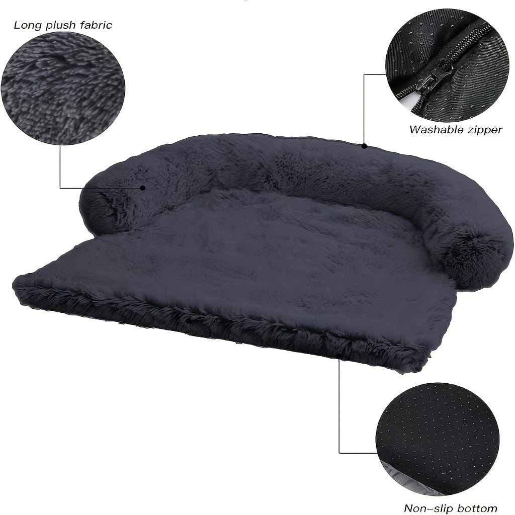 1pc pet sofa protective plush dog cushion sofa cat and dog sofa bed with soft neck cushion, dual-purpose pet bed dog sofa bed, dog sofa cushion universal for all seasons suitable for large, medium and small cats and dogs One PETS-TOP