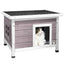 Maison en bois pour chat – Niche intérieure/extérieure avec toit étanche