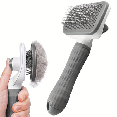 Brosse de toilettage 2-en-1 chien & chat – Massage, démêlage & anti-poils