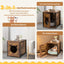 Meuble cache-litière design métal – Niche respirante & facile à nettoyer