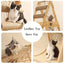 Arbre à chat multi-niveaux bois – Lit douillet & poteaux à gratter