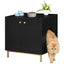 Meuble cache-litière design – Armoire pour chat blanche & dorée