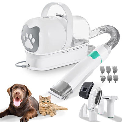 Machine de toilettage 7-en-1 chien & chat – Aspirateur, tondeuse & soins