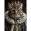 Affiche drôle chat Royal Renaissance – Art mural déco maison salon