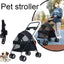 Poussette pliable légère pour animaux – Chiens & chats – Idéale voyage et plein air