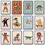 Affiches murales animaux drôles – Lapin, chien, chat, lion, crocodile PawLuxe™