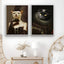 Affiche drôle chat Royal Renaissance – Art mural déco maison salon