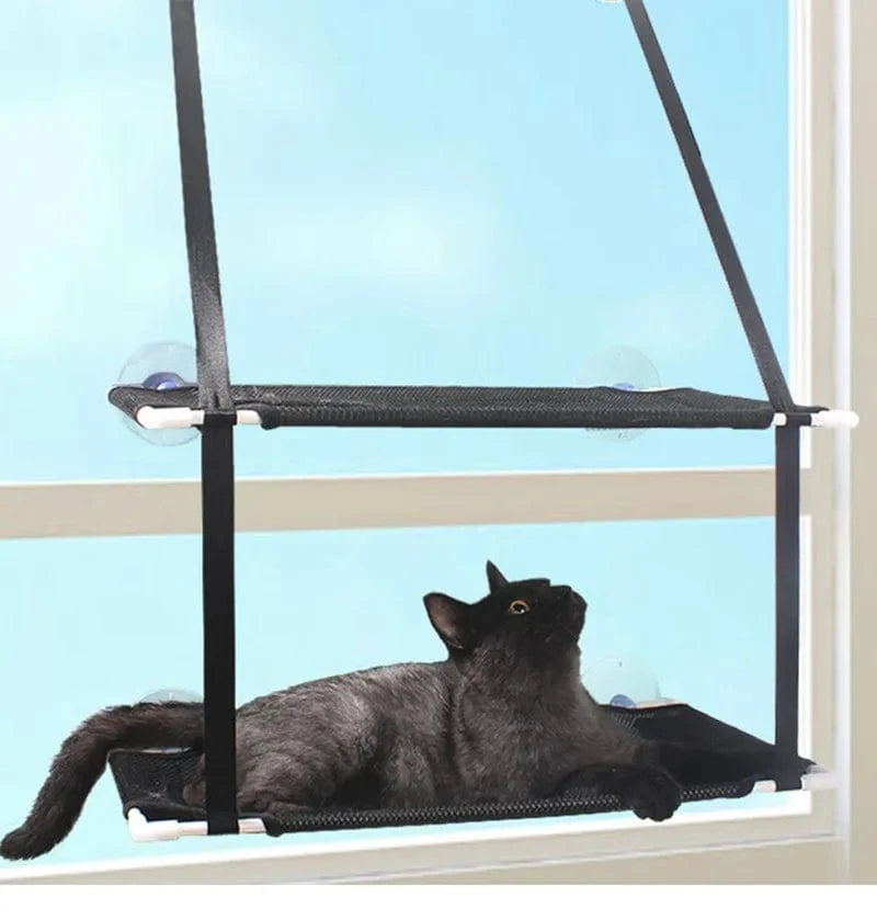 Hamac de fenêtre pour chat – Lit suspendu 2 étages avec ventouses