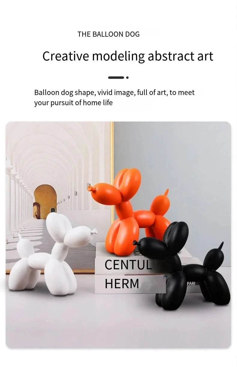 Ballon créatif nordique en résine – Décoration chien salon bureau PawLuxe™