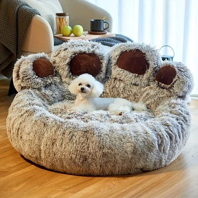 Lit pour chien & chat – Canapé patte d’ours doux & coussin moelleux