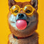 Affiche chien coloré Bubblegum – Samoyède, bouledogue, Corgi déco murale PawLuxe™