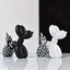 Sculpture chien ballon moderne noir et blanc – Décoration design