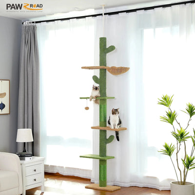 Arbre à chat à 5 niveaux du sol au plafond