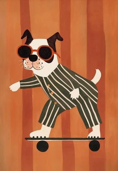 Affiches murales animaux drôles – Lapin, chien, chat, lion, crocodile PawLuxe™