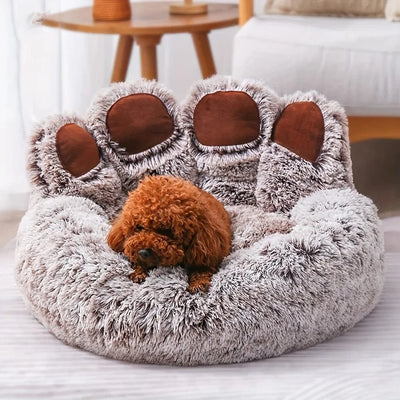 Lit pour chien & chat – Canapé patte d’ours doux & coussin moelleux