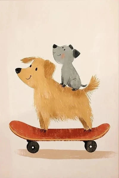 Affiches murales animaux drôles – Lapin, chien, chat, lion, crocodile PawLuxe™