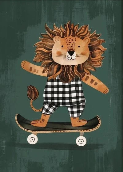 Affiches murales animaux drôles – Lapin, chien, chat, lion, crocodile PawLuxe™