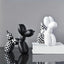 Sculpture chien ballon moderne noir et blanc – Décoration design