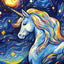 Affiche animaux mignons nuit étoilée – Art mural abstrait déco salon PawLuxe™