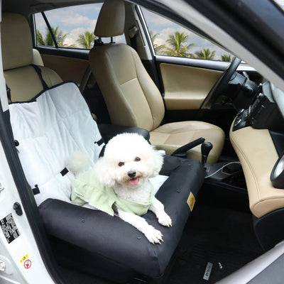 Siège de voiture portable pour chien – Rehausseur étanche avec ceinture