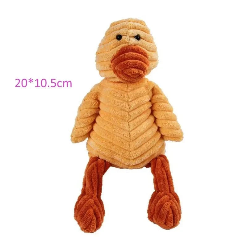 Jouet en peluche velours côtelé pour chien – Résistant & grinçant