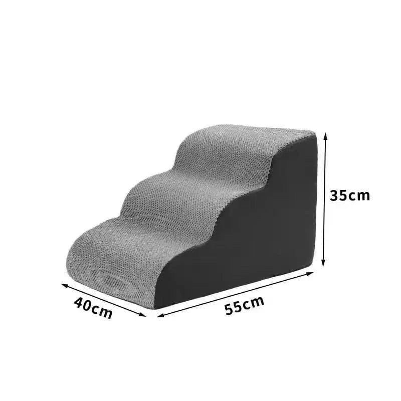 Rampe d’escalier lavable pour animaux – Mousse mémoire 2/3 marches