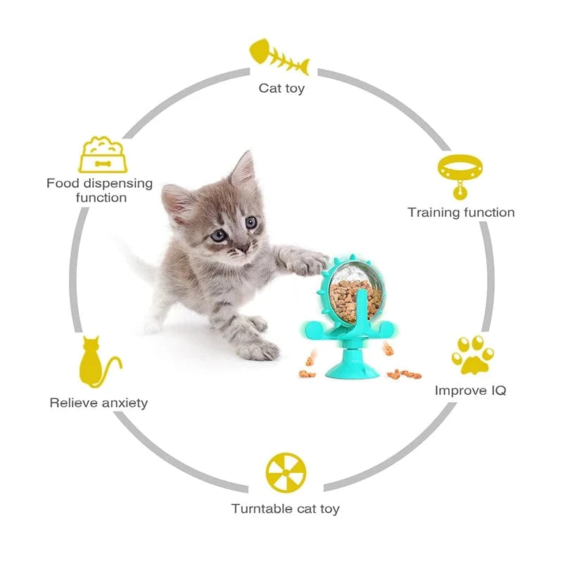 Jouet interactif pour chat & petit chien – Distributeur rotatif ludique