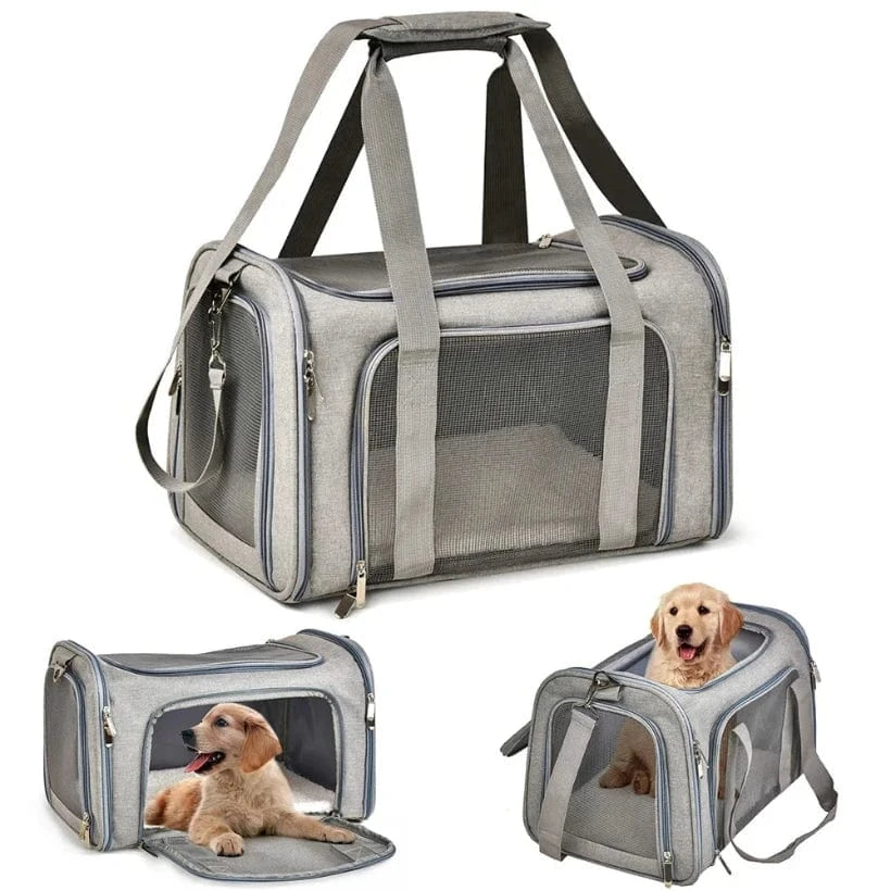 Sac de Transport pour Chien & Chat – Sac à Dos Latéral Souple, Voyage & Avion ✈ | Transport Animaux de Compagnie Confortable et Sécurisé