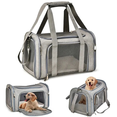 Sac de Transport pour Chien & Chat – Sac à Dos Latéral Souple, Voyage & Avion ✈ | Transport Animaux de Compagnie Confortable et Sécurisé